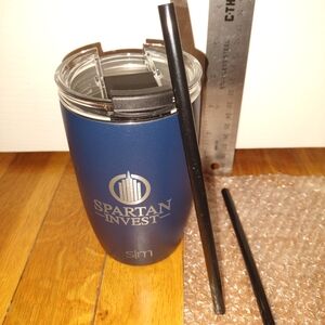 Spartan Invest Swag Simple Modern Deep Ocean Voyager Travel Mug Tumbler - 12oz